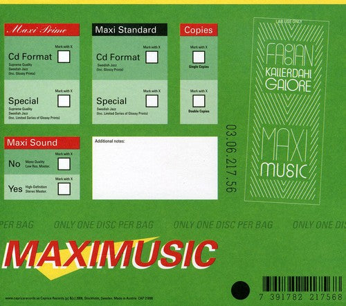 Fabian Kallerdahl- Maxi Music (CD)-BoldPlay