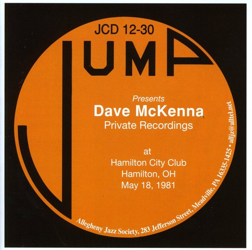 Dave Mckenna- May 18, 1981 Private Solo Recordings (CD)-BoldPlay