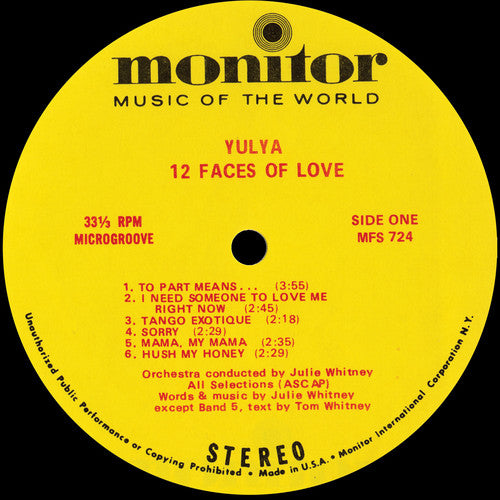 Yulya- Twelve Faces of Love (CD)-BoldPlay