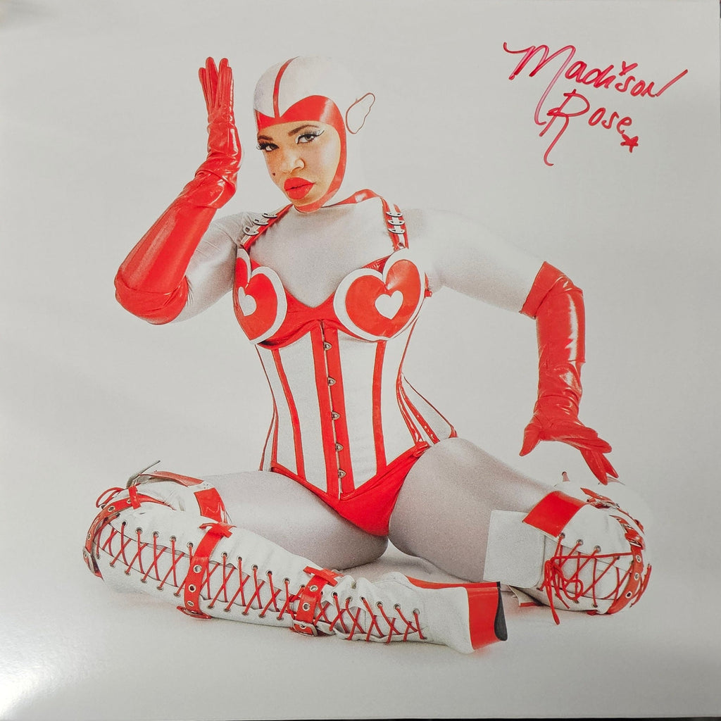 Madison Rose- Monochrome: The White Albm (Opaque Red & White Vinyl w/ Signed Cover)(Top Seam Split)-BoldPlay