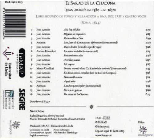 Aranies / Nuevo Sarao- El Sarao De La Chacona [Digipak] (CD)-BoldPlay