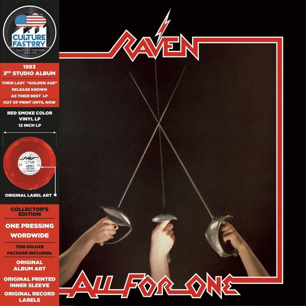 Raven- All For One (Marble Red & Black) (Blk) [Colored Vinyl]-BoldPlay