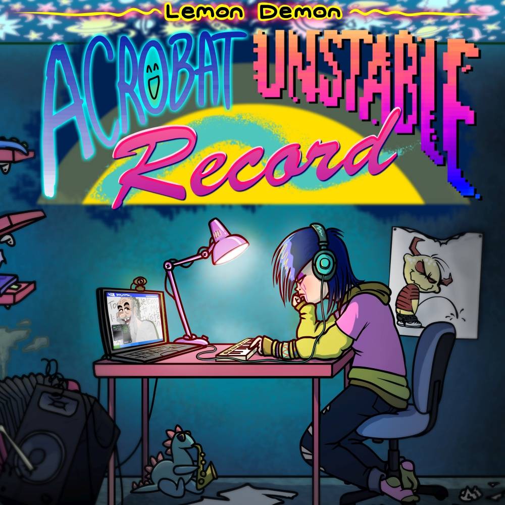 Lemon Demon- Acrobat Unstable Record [Indie Exclusive Limited Edition Red/Yellow 7in Single] (Vinyl)-BoldPlay