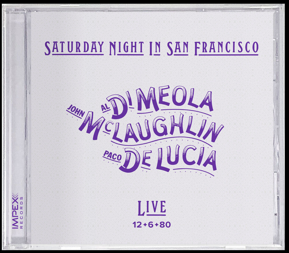 John Mclaughlin  / De Lucia,Paco / Di Meola,Al- Saturday Night In San Francisco (CD)-BoldPlay
