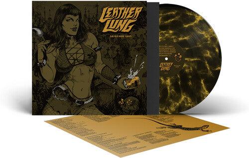Leather Lung- Graveside Grin - Black & Yellow Marble (Vinyl)-BoldPlay