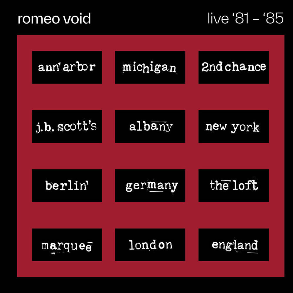 Romeo Void- Live '81-'85 (CD)-BoldPlay