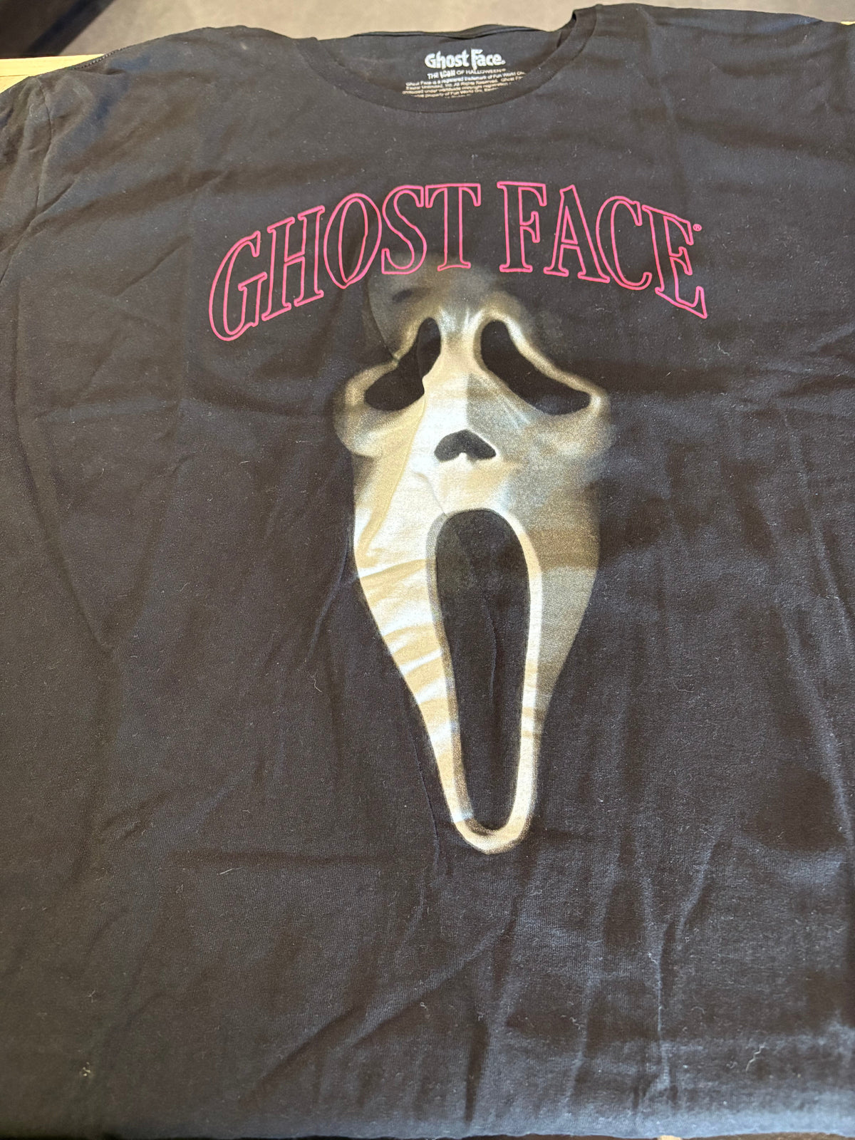 Scream Ghostface Mask T-Shirt, Black, 2XL-BoldPlay