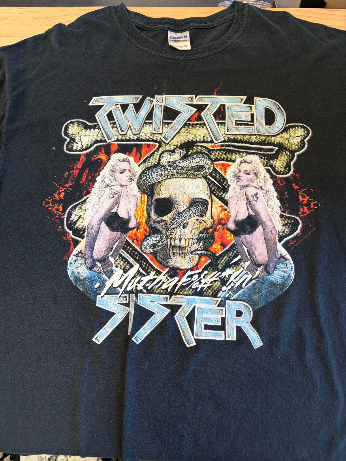 Twisted Sister World Tour 2010 T-Shirt, Black, XL-BoldPlay