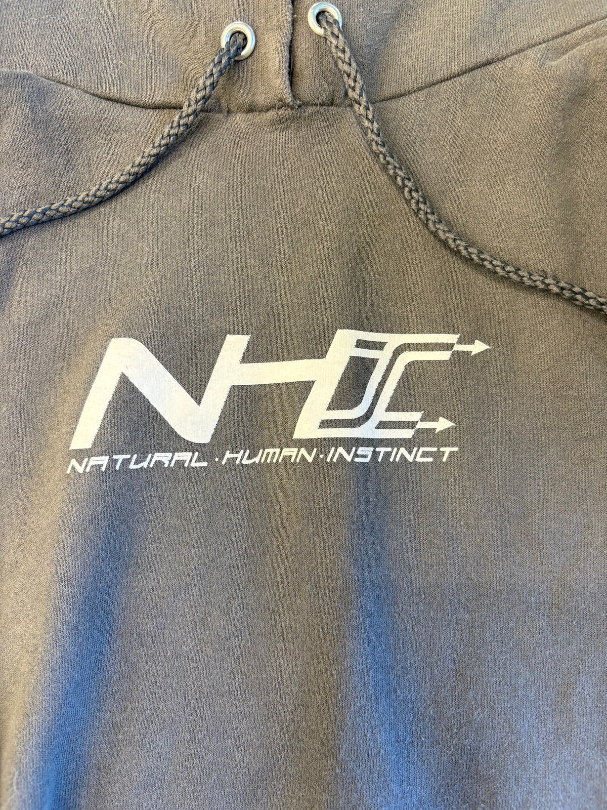 Natural Human Instinct (NHI) Logo Hoodie, Grey, L-BoldPlay