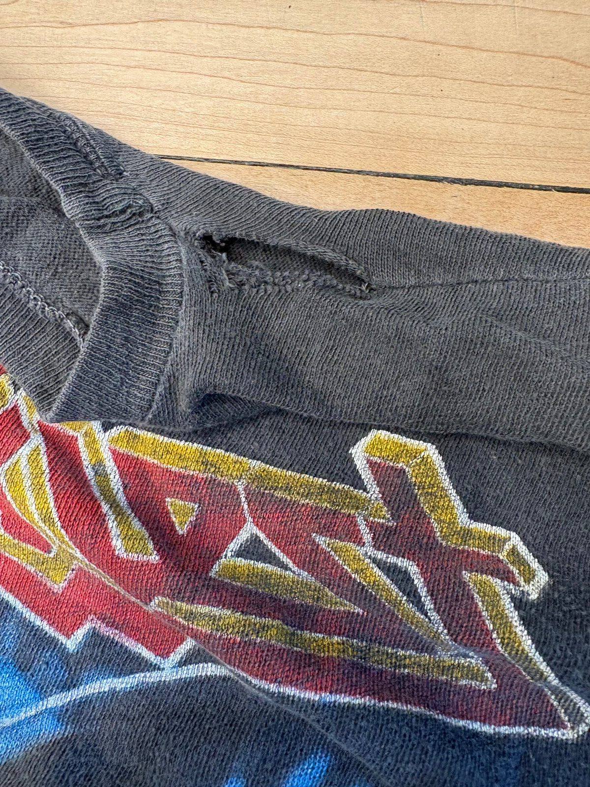 1988 Judas Priest Ram It Down Tour W/ Cinderella Half Torso T-Shirt, XL (Wear & Minor Holes, See Description)-BoldPlay