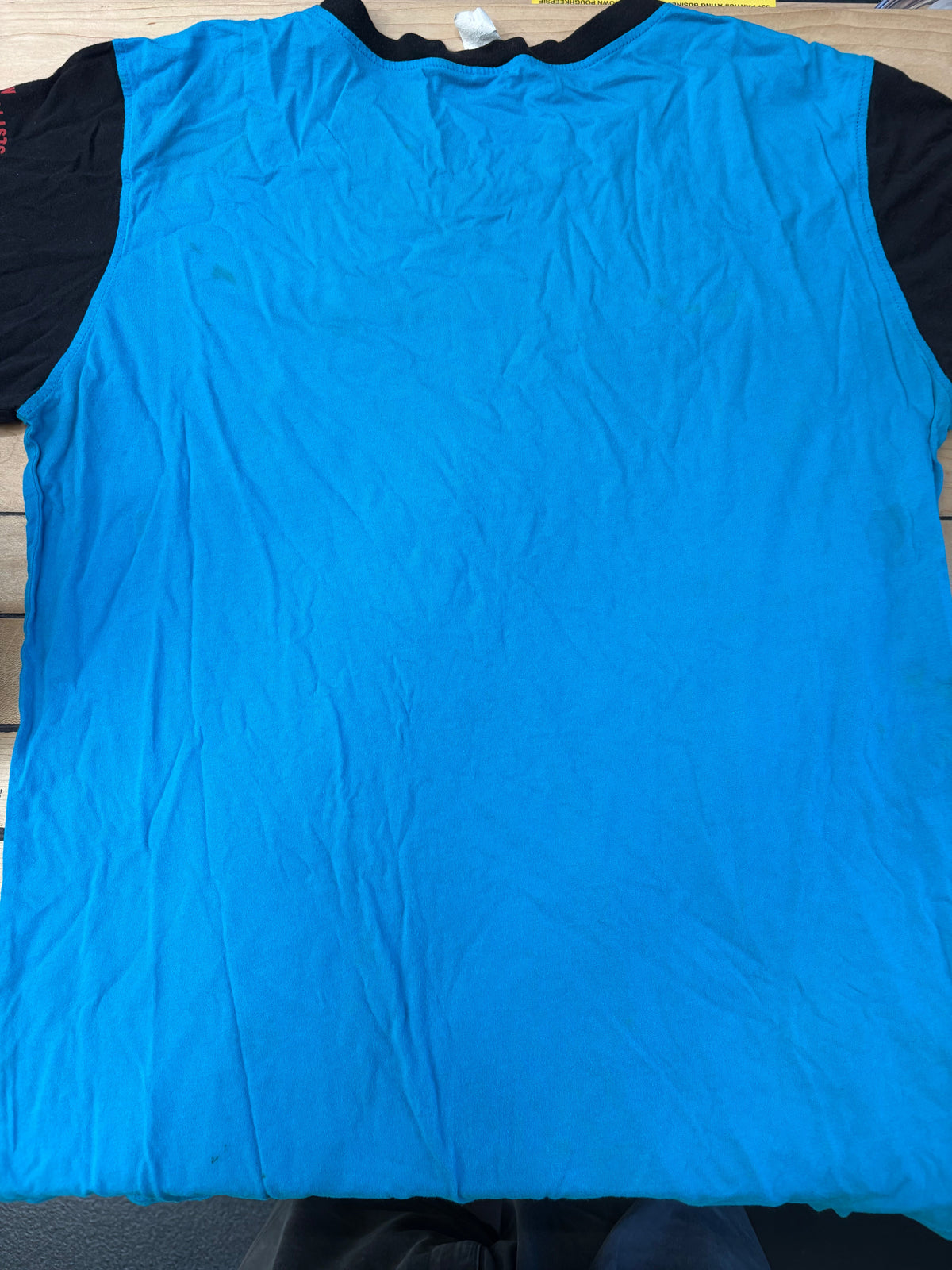 Devo New Traditionalists T-Shirt, Blue, XL (Light Staining, Small Pinholes)-BoldPlay
