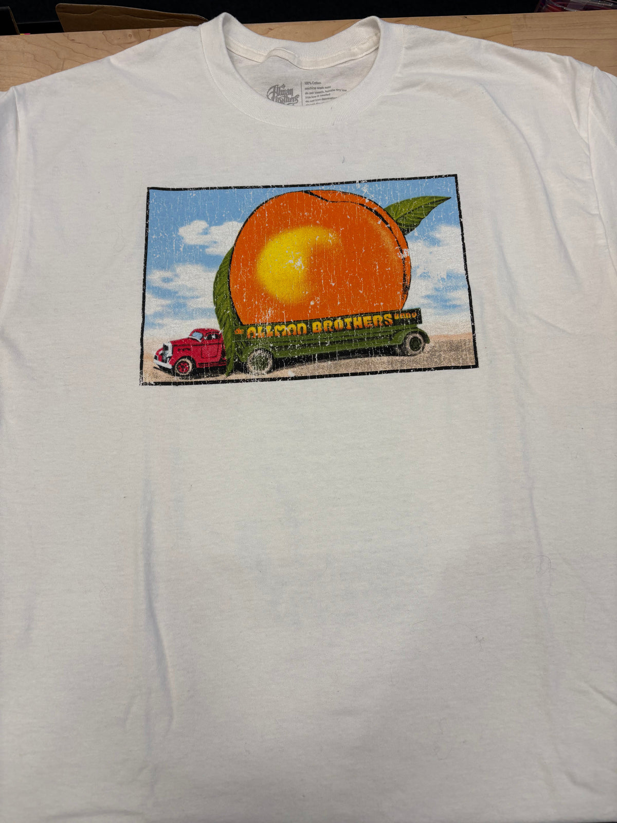 Allman Brothers 1973 Summer Jam Stadium Tour T-Shirt (Reproduction), White, Large-BoldPlay