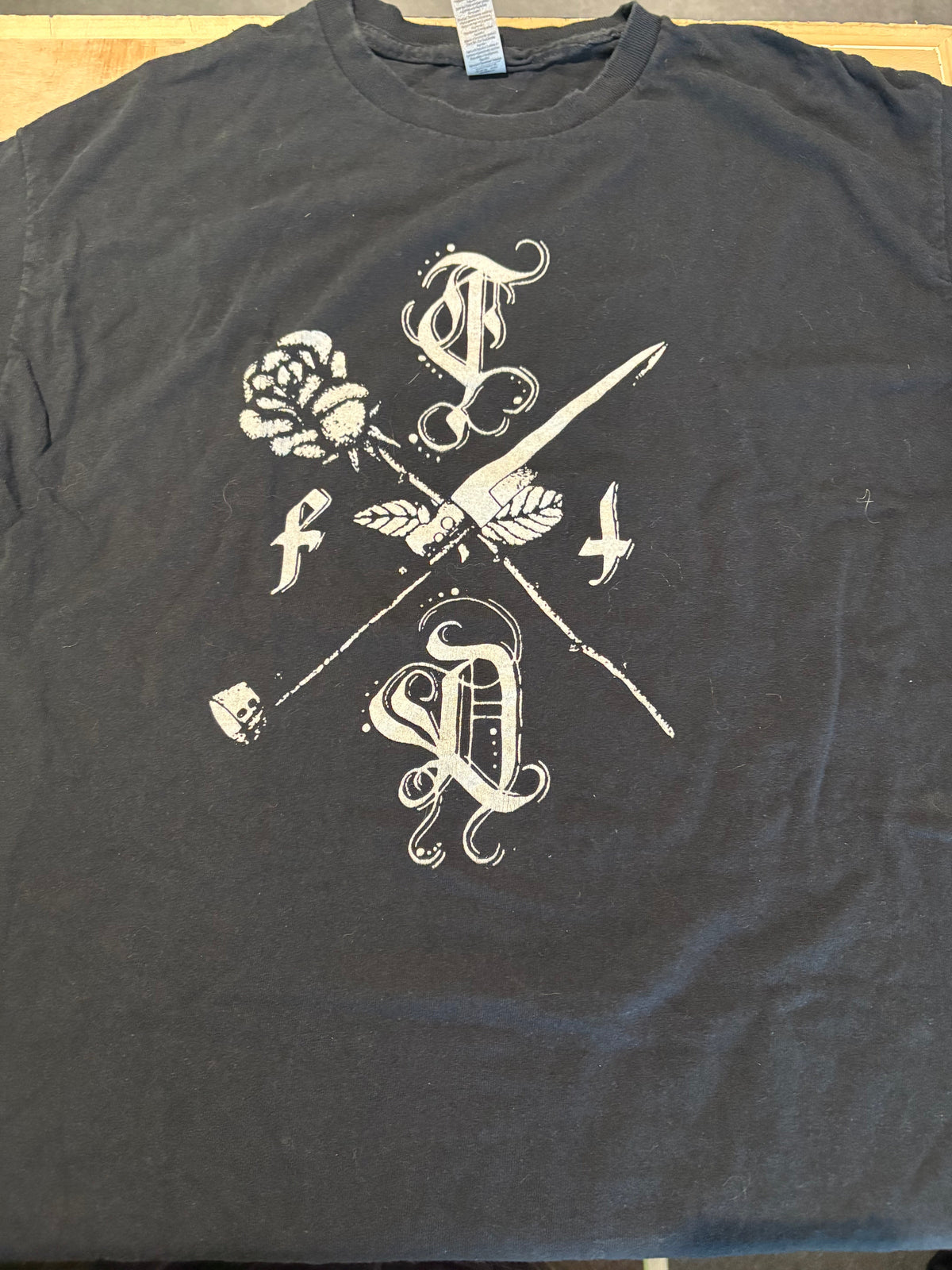 Tears For The Dying Rose & Switchblade T-Shirt, Black, L-BoldPlay