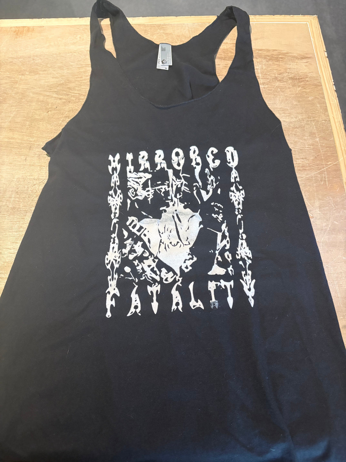 Mirrored Fatality Logo Tank Top, Black, Medium-BoldPlay