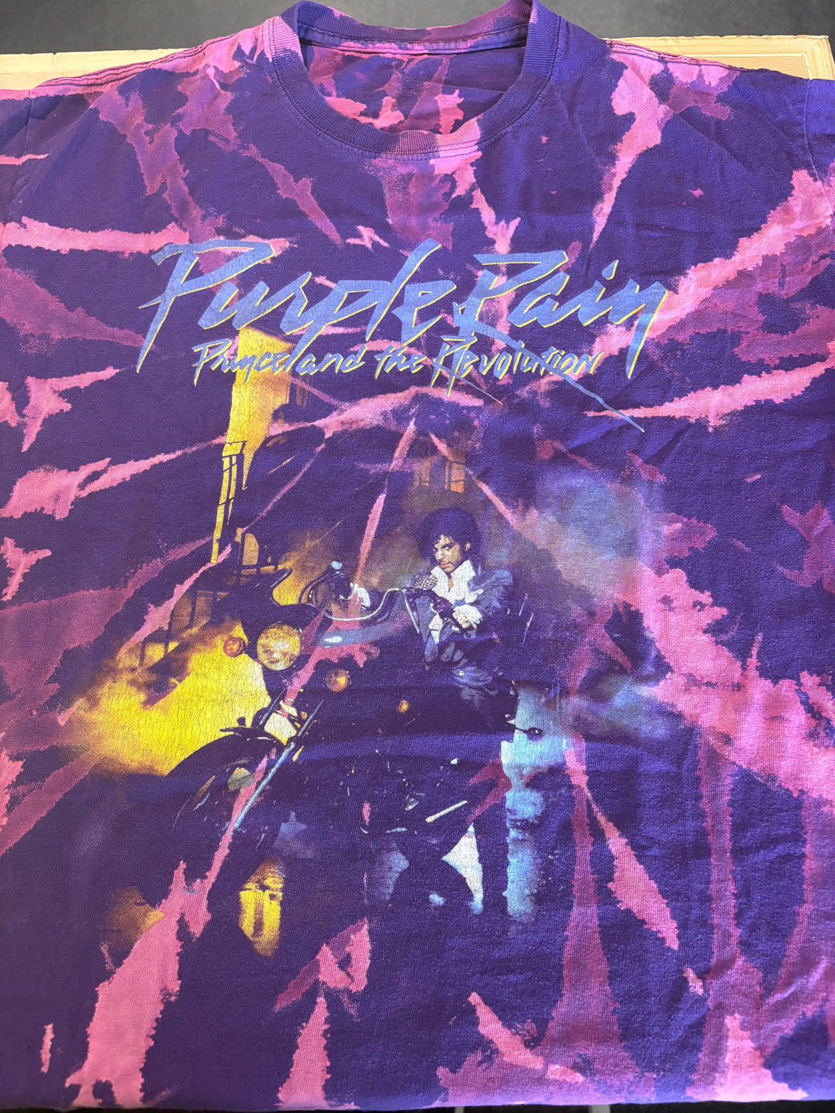 Prince Purple Rain T-Shirt, Purple/Pink Tie-Dye, L-BoldPlay