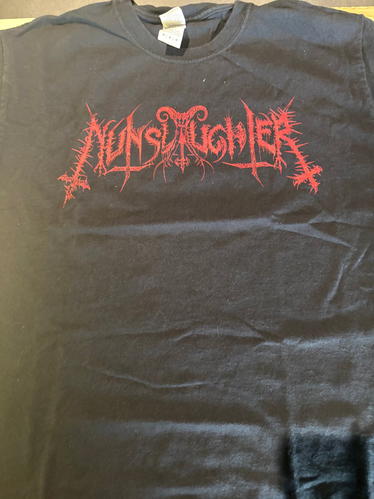 Nunslaughter Logo T-Shirt, Black, M-BoldPlay