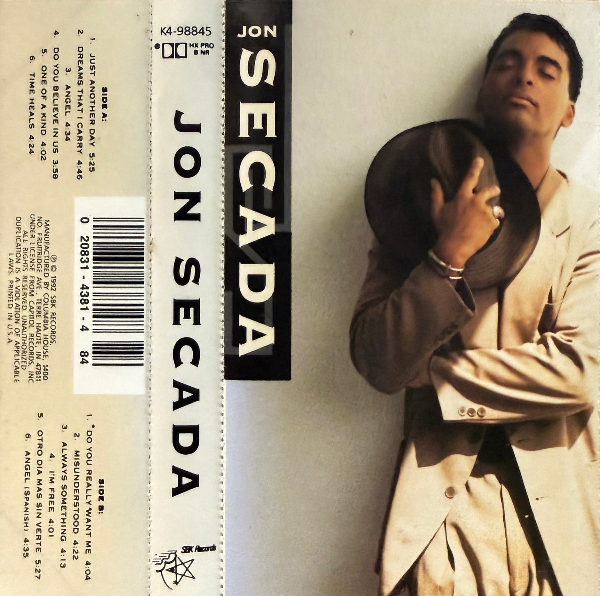 Jon Secada- Jon Secada (Used Cassette)-BoldPlay