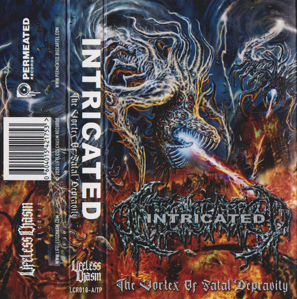 Intricated- The Vortex Of Fatal Depravity (2020 Reissue) (Used Cassette)-BoldPlay