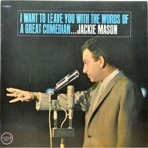 Jackie Mason- I Want To Leave You With The Words Of A Great Comedian (Used Vinyl)-BoldPlay