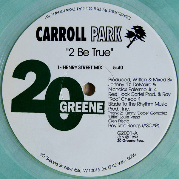 Carroll Park- 2 Be True (10" Green Transparent Vinyl) (Used Vinyl)-BoldPlay