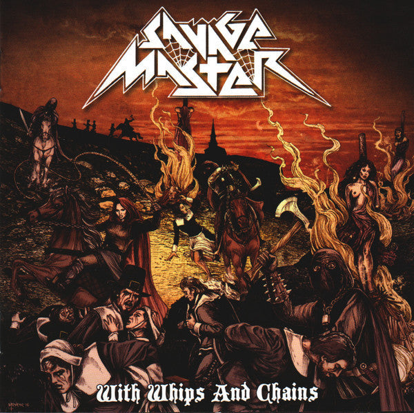 Savage Master- With Whips And Chains (Signed Back Cover w/ Bonus Tour Pass, Pick, & Sticker) (Used Vinyl)-BoldPlay