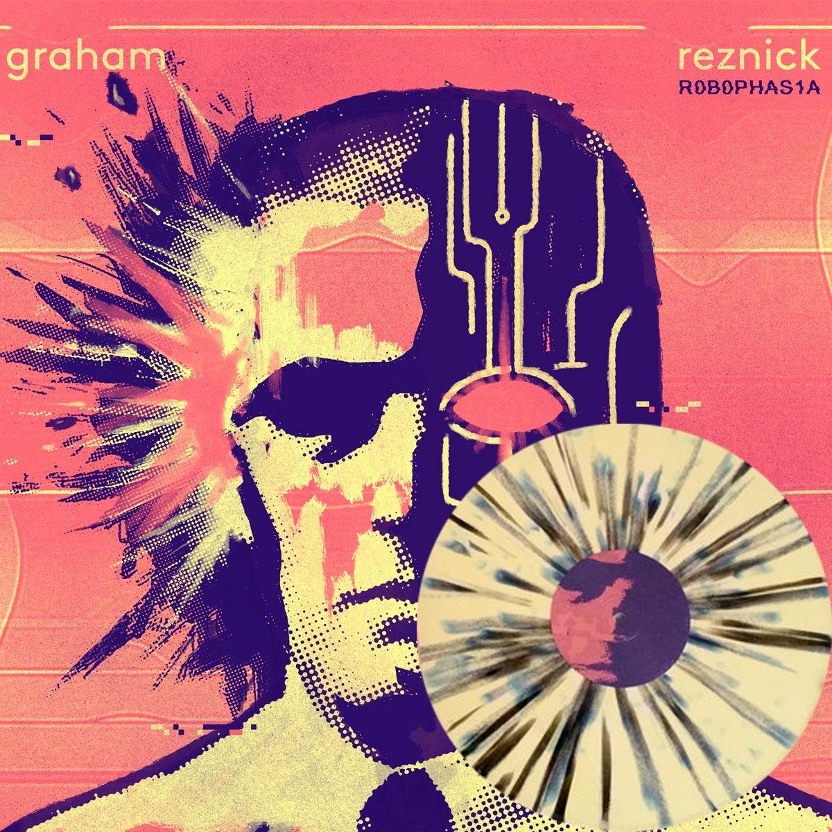 Graham Reznick- R0B0PHAS1A (Yellow Cream W/ Black And Blue Splatter)(Numbered) (Used Vinyl)-BoldPlay