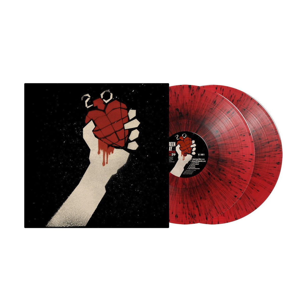 Green Day- American Idiot (20th Anniversary Red & Black Splatter) (Vinyl)-BoldPlay